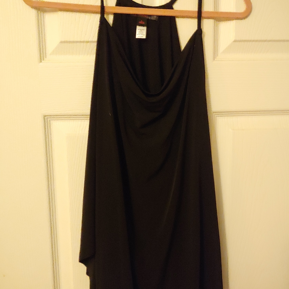 2 for $30!Handkerchief Dress Tank, Black